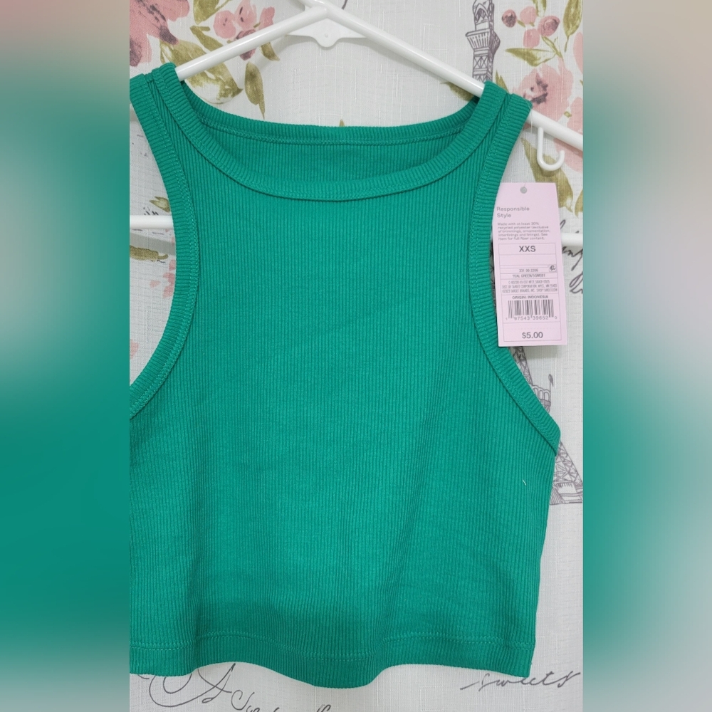 Women's Value Tiny Tank Top | Teal Green Color - Wild Fable